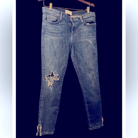 CURRENT ELLIOTT The Stiletto Divina Destroyed Skinny Jeans 30 Women - Picture 4 of 11